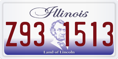IL license plate Z931513
