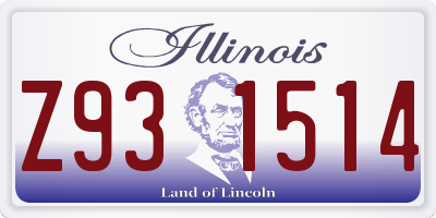 IL license plate Z931514