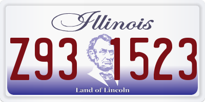 IL license plate Z931523