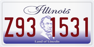 IL license plate Z931531