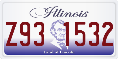 IL license plate Z931532