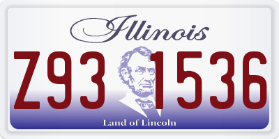 IL license plate Z931536