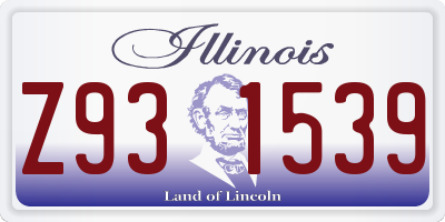 IL license plate Z931539