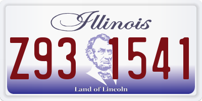 IL license plate Z931541