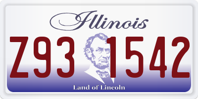 IL license plate Z931542