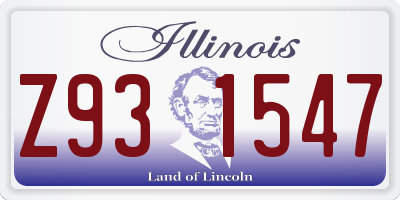 IL license plate Z931547