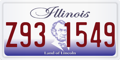 IL license plate Z931549