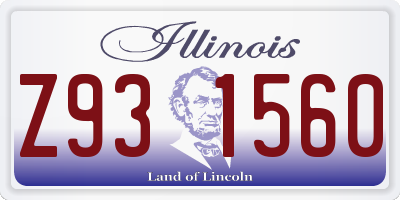 IL license plate Z931560