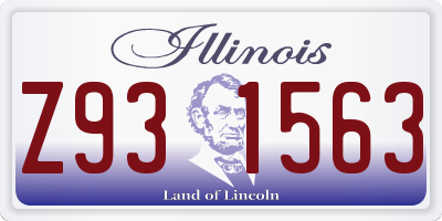 IL license plate Z931563
