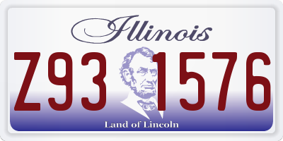 IL license plate Z931576