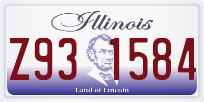 IL license plate Z931584