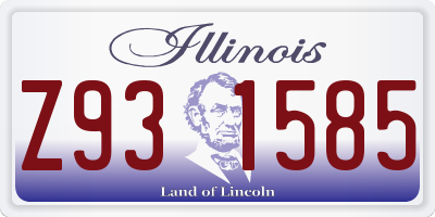 IL license plate Z931585