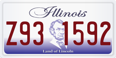 IL license plate Z931592