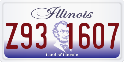 IL license plate Z931607