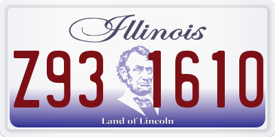IL license plate Z931610