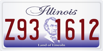 IL license plate Z931612