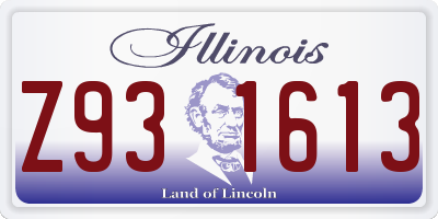 IL license plate Z931613