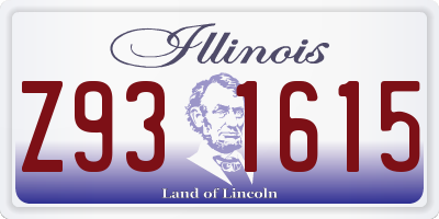 IL license plate Z931615