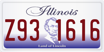 IL license plate Z931616