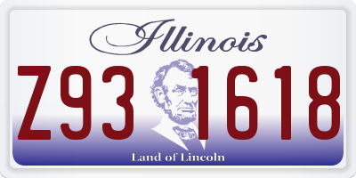 IL license plate Z931618