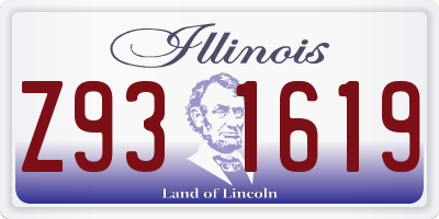 IL license plate Z931619