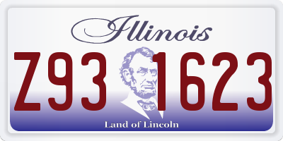IL license plate Z931623