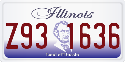 IL license plate Z931636