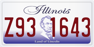 IL license plate Z931643