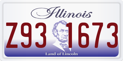 IL license plate Z931673