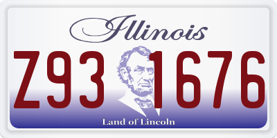 IL license plate Z931676