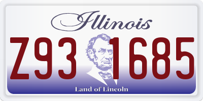 IL license plate Z931685