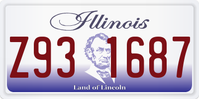 IL license plate Z931687