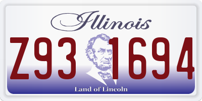 IL license plate Z931694