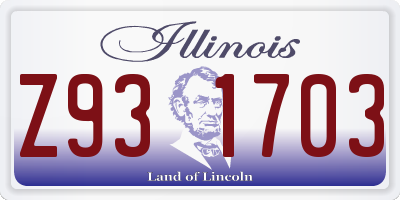 IL license plate Z931703