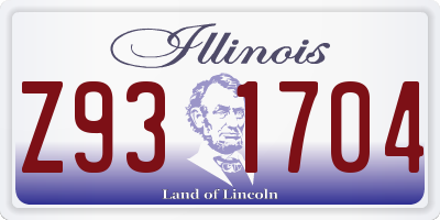 IL license plate Z931704