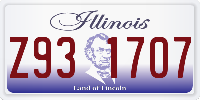 IL license plate Z931707