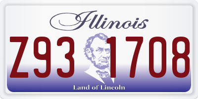 IL license plate Z931708
