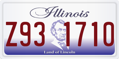 IL license plate Z931710