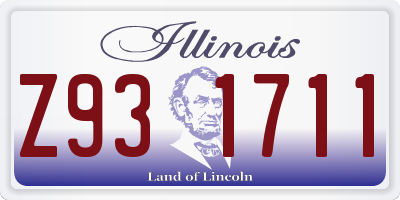 IL license plate Z931711