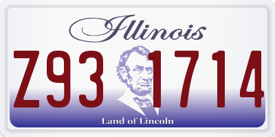 IL license plate Z931714