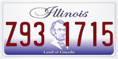 IL license plate Z931715