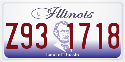 IL license plate Z931718