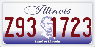 IL license plate Z931723
