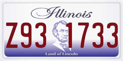 IL license plate Z931733