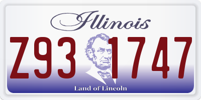IL license plate Z931747