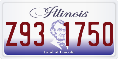 IL license plate Z931750