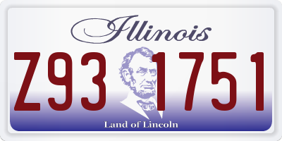IL license plate Z931751