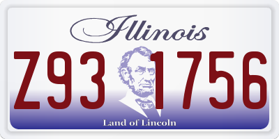 IL license plate Z931756