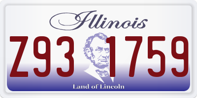 IL license plate Z931759