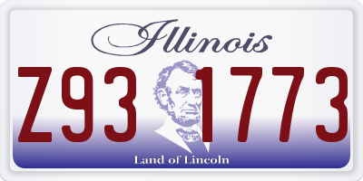 IL license plate Z931773